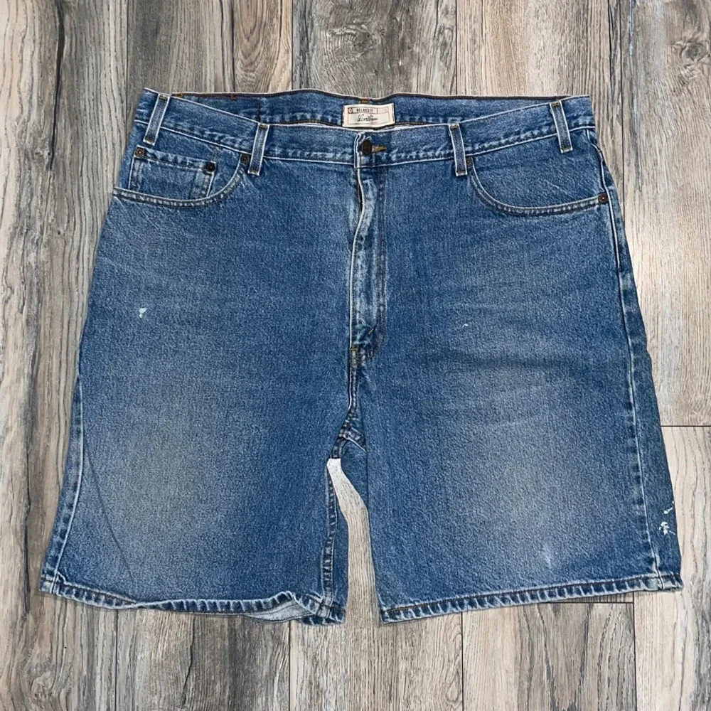 Levi Strauss Signature Mens Relaxed Fit Denim Shorts Blue 40 Cotton Jean Shorts